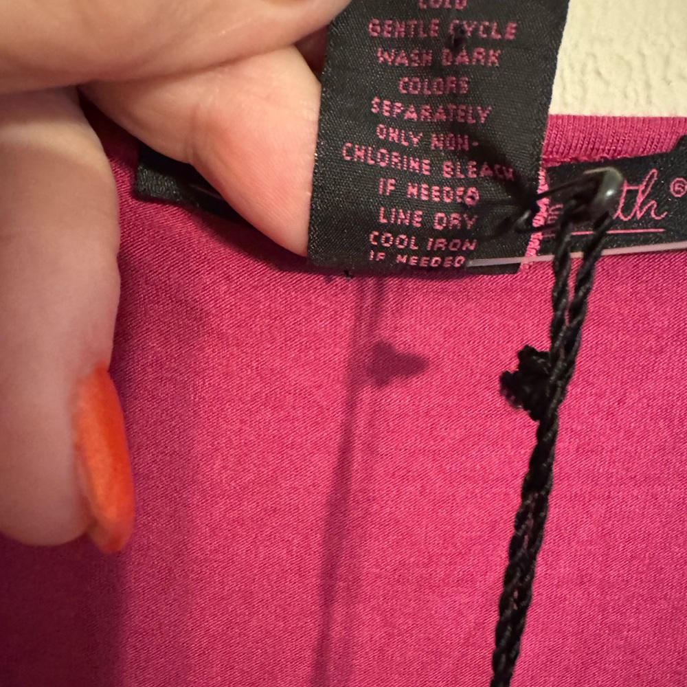 NWT  Willi Smith Pink Ruched Short Sleeve Top  XL    #O - Picture 6 of 8